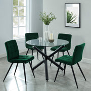 Suzette Round Dining Table in Black